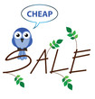 Cheap sale twig text isolated on white background
