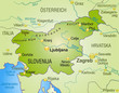 map of slovenia with neighboring countries as an overview map of slovenia with neighboring countries as an overview