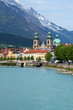 Altstadt Innsbruck mit Dom und Inn