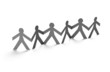 paper people shape cut connection chain