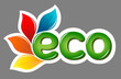 Eco sign with leafs