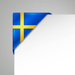 sweden metallic looking vector corner