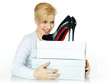 Pretty woman loves her sexy shoes
