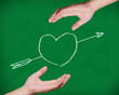 heart - love on the blackboard. heart - love on the blackboard.