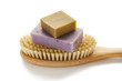 Two soap bars with natural ingredients Two soap bars with natural ingredients