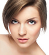 young beautiful girl with perfect skin and natural make-up
