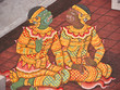 Photo: Gossip, Mural painting in Thai royal temple Gossip, Mural painting in Thai royal temple