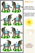 Match mirrored images picture riddle - donkeys