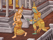 Photo: Love scene, Mural painting in Thai royal temple, Ramayana Love scene, Mural painting in Thai royal temple, Ramayana
