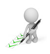3d person with a pen 3d person with a pen