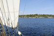 View from brig sailing in the Stockholm archipelago