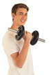 Jugendlicher mit Hantel 23.5.12