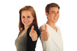 Zwei Teens Daumen  23.5.12