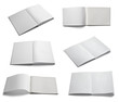 leaflet notebook textbook white blank paper template
