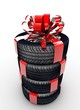Tyres with ribbon