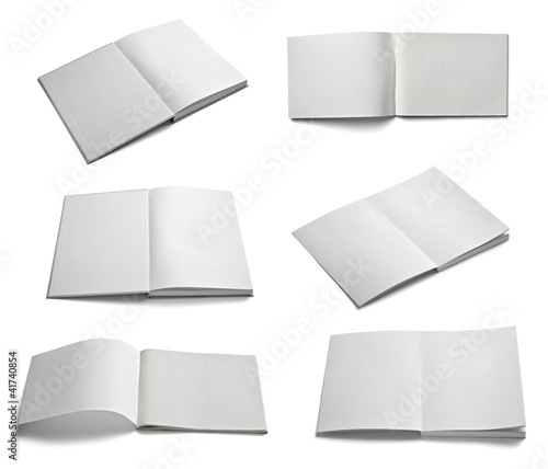Photo: leaflet notebook textbook white blank paper template leaflet notebook textbook white blank paper template