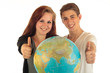 Zwei Teens Globus 23.5.12