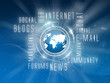 Background Internet Services, Social, Blue