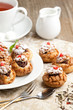 Cakes with chocolate mousse Cakes with chocolate mousse