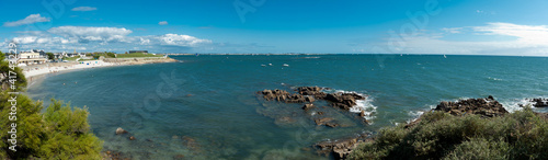 Photo: Panoramic view of Larmor Plage, in Brittany, France Panoramic view of Larmor Plage, in Brittany, France