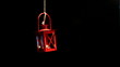 red candle lantern swing in loop