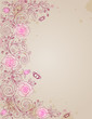 floral background with rose and butterflies floral background with rose and butterflies