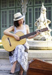 young woman with guitar