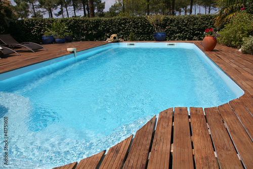 Photo: Closeup of private swimming pool Closeup of private swimming pool