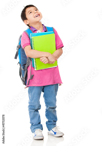 Foto: Pensive boy student Pensive boy student
