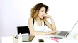 Video: Secretary working getting stressed Secretary working getting stressed
