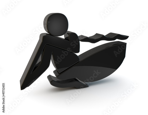 Illustration: kanu canoe symbol 3d kanu canoe symbol 3d