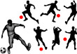 Silhouettes of soccer players.