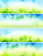 Air abstract backgrounds. Four banners.