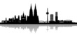 Köln Skyline central mit Schatten