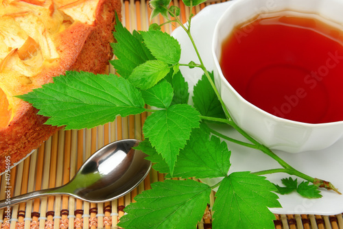 Photo: Cake and tea breakfast. Cake and tea breakfast.