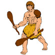 cartoon caveman holding club cartoon caveman holding club