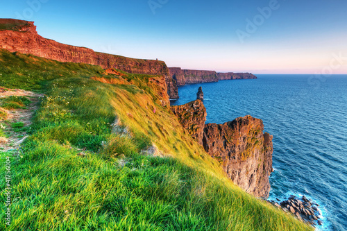 Photo: Cliffs of Moher at sunset in Co. Clare, Ireland Cliffs of Moher at sunset in Co. Clare, Ireland