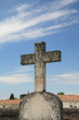 Cross ornament on a grave Cross ornament on a grave