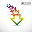 Abstract colored background with arrows