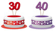 Torte trenta anni e quaranta anni