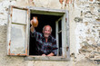 Photo: Fenstergruss mit Weinkrug Fenstergruss mit Weinkrug