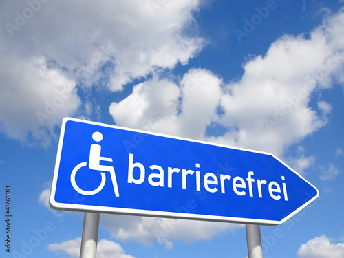 Illustration: Wegweiser barrierefrei Wegweiser barrierefrei