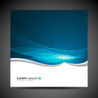 Banners modern wave design, blue background. vector