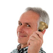 Mann mit Glocke