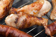 barbecue with delicious grilled meat on grill barbecue with delicious grilled meat on grill