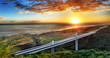 Viaduc des Tamarins au crépuscule, Trois-Bassins.