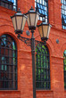 old street light lamp post in shopping centre-Manufactura