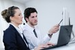 business people group working in customer and help desk office