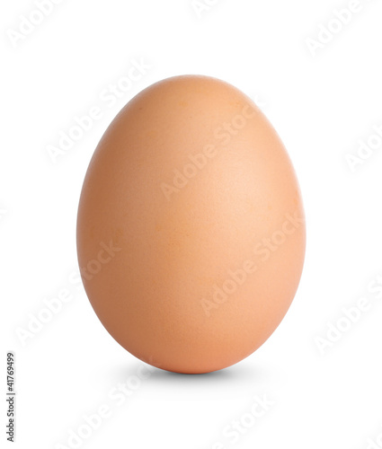 Photo: Close up of an egg isolated on white with clipping path Close up of an egg isolated on white with clipping path