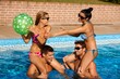 Young couples having fun on summer holiday Young couples having fun on summer holiday